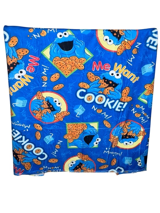 Mamabear & Cub Co Other - Blue Cookie Monster Minky Plush Throw Blanket